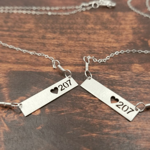 Love 207 Bar Necklace
